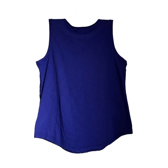 NWT-Liz Claiborne Sleeveless Purple Front Lace Tank Top - Picture 5 of 10